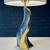 Mid-Century Sculptural Spiral Glazed & Polished Brass Table Lamp, c.19 8 thumbnail