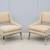Mid-Century Modern Lexington Amani Beige Fabric Accent Chairs, a Pair 2 thumbnail