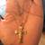 Brand New 18K Yellow Cross Necklace with Amazing Chain and Cross 13 thumbnail