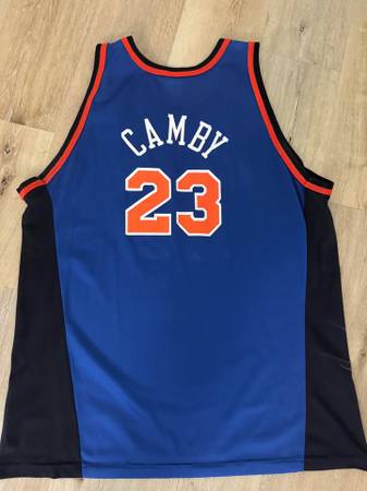 Marcus Camby Ny Knicks Champion Jersey Size 52 1