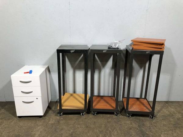 Industrial rolling shop shelf 1