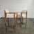 Vintage '50s Sculptural Bleached Oak+Wool Open Arm Lounge Chairs 1 thumbnail
