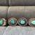 Sterling Silver Turquoise Concha belt. Castle Dome Blue Turquoise 11 thumbnail