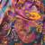 Vintage Paisley Floral Print Multicolor A-Line Midi Skirt - Women's L 9 thumbnail