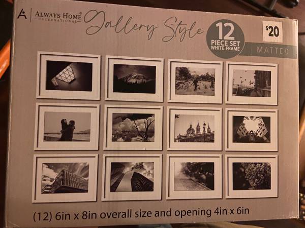 Set of 12 matted 6x8” frames for 4x6” photos 1
