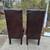 Chairs Pair Faux Espresso Leather High Back Chairs 3 thumbnail