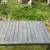 Black painted cast steel patio dining table with extension 3 thumbnail