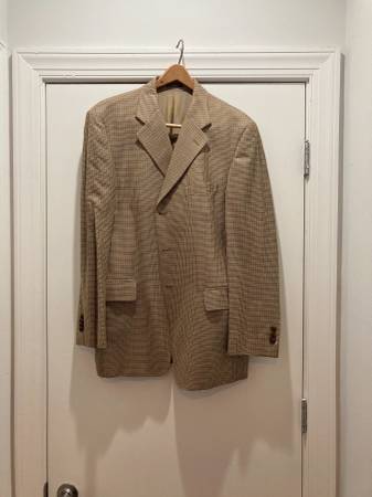 Check tweed wool blazer 1