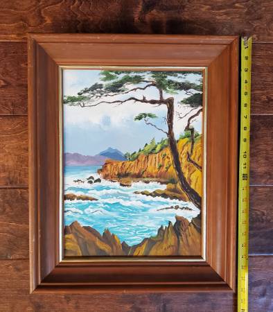 Vintage Framed Seascape Painting. Lot 6 1