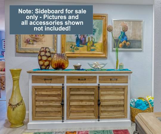 Coastal Inspired Sideboard and Buffet Cabinet 1