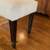 Creme-colored velvet-top bench 4 thumbnail