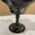 FENTON ART GLASS PINK ROSE ON BLACK EBONY COMPOTE CANDY DISH HANDPAINT 8 thumbnail