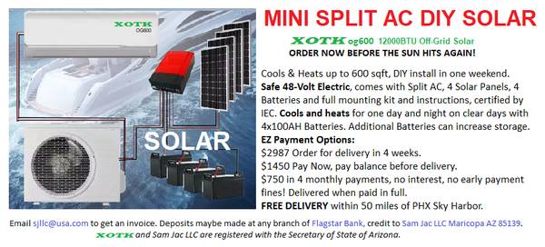SPLIT AIR CONDITIONER XOTK SOLAR off-grid 1