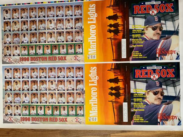 BOSTON RED SOX PROGRAM SHEET-1996-PLAYER PHOTOS 1