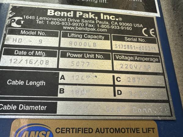 BendPak HD-9 with optional castors 1