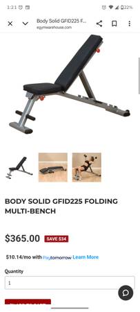 Body Solid Folding Bench 1