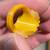 Vintage 1940’s carved Bakelite ring in a butterscotch - yellow size 6 5 thumbnail