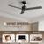 Ceiling Fan with Light Remote: 52 inch Modern Bedroom Fans with Dimmab 6 thumbnail