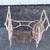 White Cast Iron Treadle Sewing Machine with wheel Miss Left Back leg. 8 thumbnail