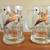 Glass Mug Stein Flying Mallard Ducks (2) 2 thumbnail