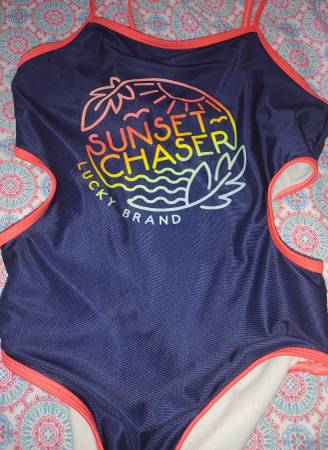 Lucky Brand Girls One Piece Swimsuit Size M 1