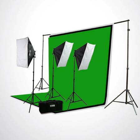 Soft Box Photography lights with background stand 1