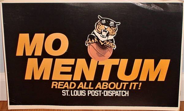University of Missouri MIZZOU St. Louis Post Dispatch Card Mo-Mentum! 1