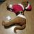 Wireframe Lighted Dachound Dog Santa Christmas Decoration 5 thumbnail