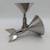 MCM Godinger Silver Plated Rocket Ship Martini Glasses 2 thumbnail