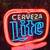 CERVEZA LITE NEON BEER SIGN 6 thumbnail