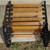 Mini 9" Cast Iron Wood Rocking Park Bench Toy, Doll House 14 thumbnail
