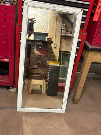 Antique Rectangular Beveled Wall Mirror 21” x 43” 1