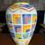 12 1/4" x 9" Hand painted Pier 1 Geometric and textured pattern vase 8 thumbnail