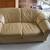 Tan Leather love seat and chair 1 thumbnail