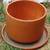 Gainey Terra Cotta Color Ceramic C-14 Pot and Saucer 1 thumbnail