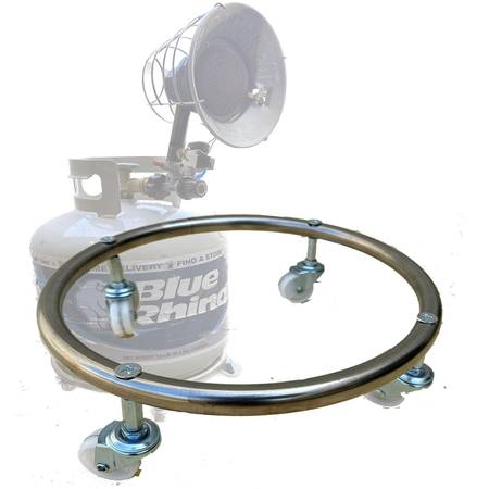 Stainless Caster Roller Moveable Propane LP Tank Rack for 20lbs~40lbs 1