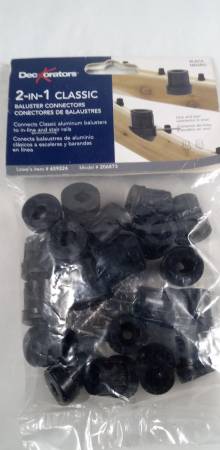 20-Pack Deckorators Black 2-in-1 Classic Baluster Connectors 206873 1