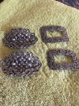 Antique shoe 👟 buckles 2/sets not. Silver 1