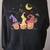 Women's Large Black Triple Pumpkin Halloween Sweatshirt 1 thumbnail