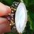 Natural Moonstone ring 2 Tourmalines 4 Yellow citrines silver, gold 7 thumbnail