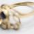 14K Yellow Gold Diamond Floral Ring w/sapphire gemstones (Size 6) 4 thumbnail