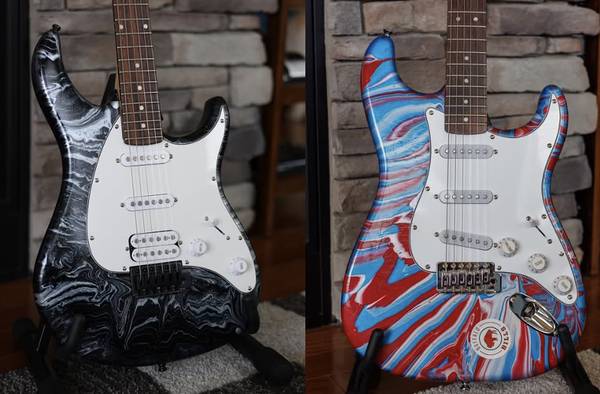 Electric Guitar Custom Painting - Turn Your Guitar Into Artwork 1