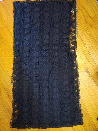 Navy Lace Infinity Scarf 1