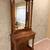 Vintage Solid Oak Hall Table & Mirror – Carved Details –Excellent Cond 13 thumbnail