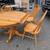OAK DINING TABLE WITH LEAF AND 4 CHAIRS 3 thumbnail