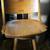 2 solid oak swivel bar stools cut to kitchen counter height 35" 2 thumbnail
