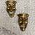 Vintage Solid Brass Theater Masks - Comedy & Tragedy 1 thumbnail