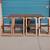 Vintage Mid Century Teak Drop-Leaf Dining Table with 4 Folding Chairs 12 thumbnail