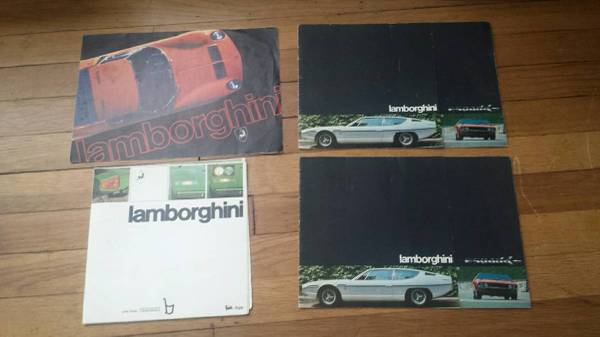 Vintage  Lamborghini Early Sales Brochure Countach Espada Miura Jarama 1