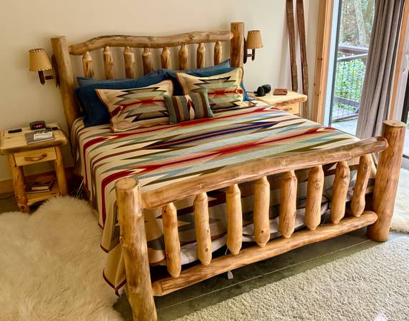 Great rustic KING sized log bedroom suite 1